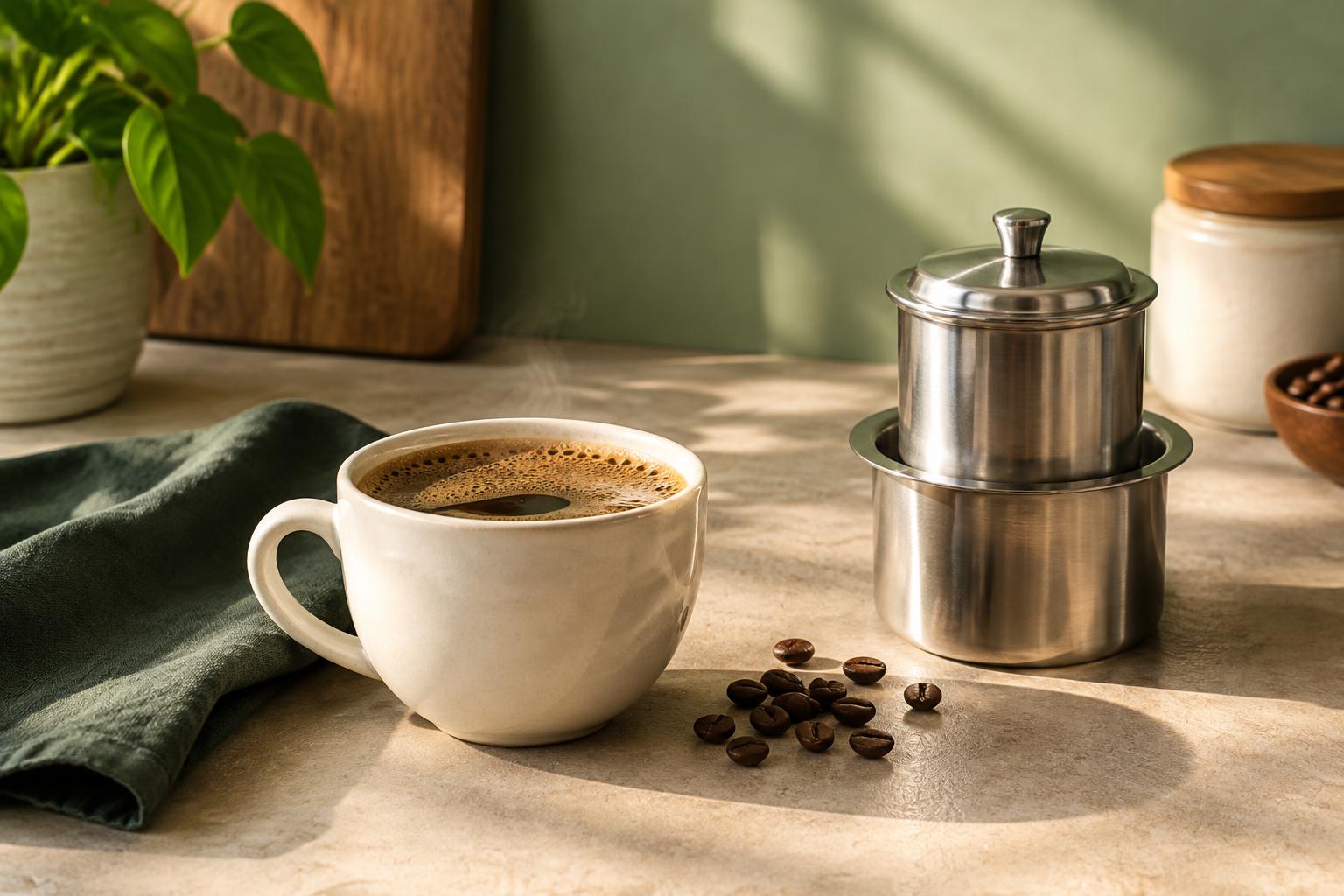 Illustrative South Indian filter coffee ritual